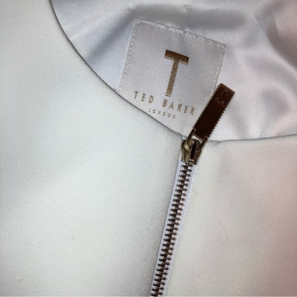 Ted baker creamy white zippered blazer suit jacket - Picture 5 of 9